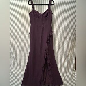 Azazie Deep Purple Maxi Dress